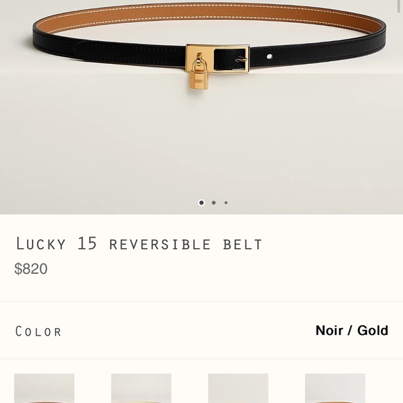 Hermès Réversible Lucky 15 lock belt - Picture 5 of 5